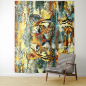 AnimalArt_Tiger_001 Wandkleed (In situ)