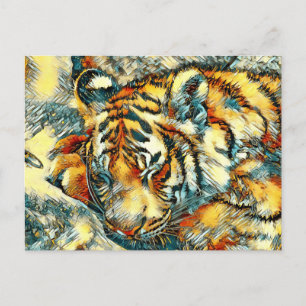AnimalArt_Tiger_005 Briefkaart