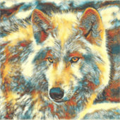 AnimalArt_Wolf_004 Sticker (Voorkant)