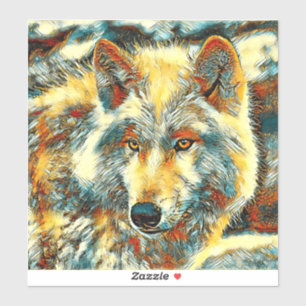 AnimalArt_Wolf_004 Sticker