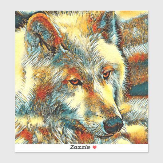AnimalArt_Wolf_07 Sticker (Vel)