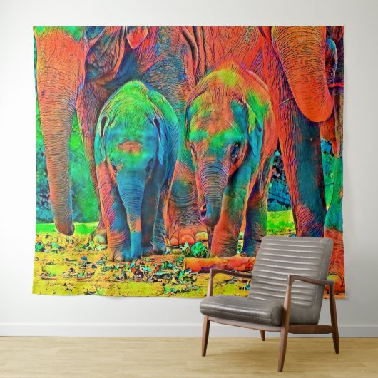 AnimalColor_Elephant_001 Wandkleed (In Situ (horizontaal))