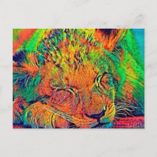AnimalColor_Lion_002 Briefkaart
