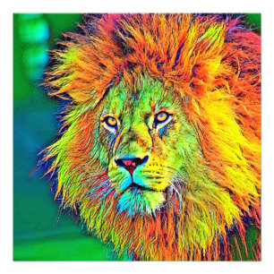 AnimalColor_Lion_009_by_JAMColors Foto Afdruk