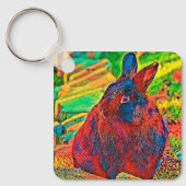 AnimalColor_Rabbit_001 Sleutelhanger (Voorkant)