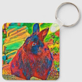 AnimalColor_Rabbit_001 Sleutelhanger (Achterkant)