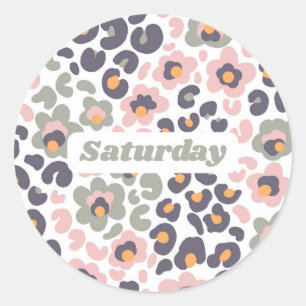 Animalier met Flowers Ronde Sticker