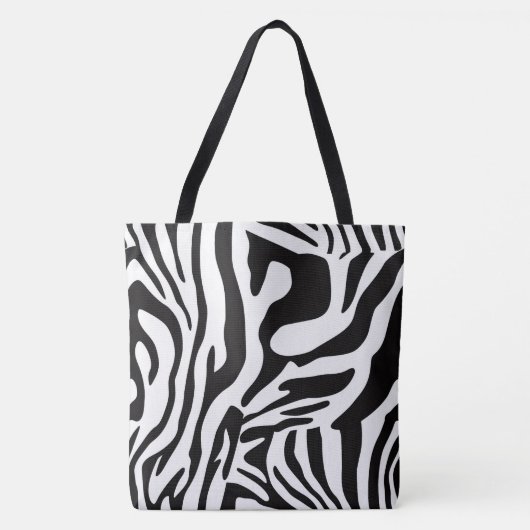 Animalier zwart-wit zebra stijl draagtas (Voorkant)