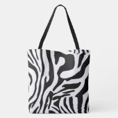 Animalier zwart-wit zebra stijl draagtas (Achterkant)