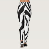 Animalier zwart-wit zebra stijl leggings (Achterkant)