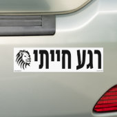 Animalistisch moment Hebreeuws Bumpersticker (Op auto)