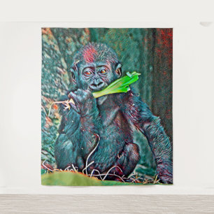 AnimalMix_Gorilla_005 Wandkleed