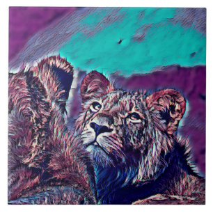 AnimalMix_Lion_008 Tegeltje