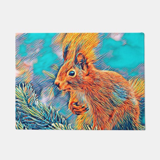 AnimalMix_Squirrel_001 Deurmat (Voorkant)