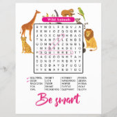 Animals & Birds Word Search | Fun Educational Flyer (Achterkant)