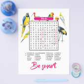 Animals & Birds Word Search | Fun Educational Flyer (Enkel)