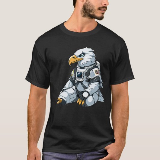 Animals In Space- Eagle Astronaut- Eagle in Space T-shirt (Voorkant)