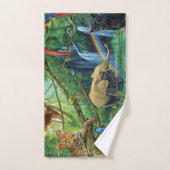 Animals living together throw pillow (Serviette à main)