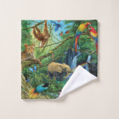 Animals living together throw pillow (Gant de toilette)