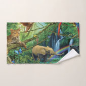 Animals living together throw pillow (Serviette à main)