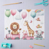 Animals pink birthday Large Gift Bag  Tissuepapier (Craft)