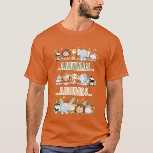 Animals retro t-shirt (Voorkant)