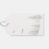 Animals Winter Forest Christmas Cadeaulabel (Achterkant Horizontaal)