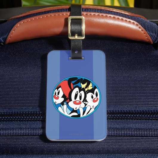 Animaniacs | Cirkel Warner Siblings Grafisch Bagagelabel (Voorkant Insitu 2)