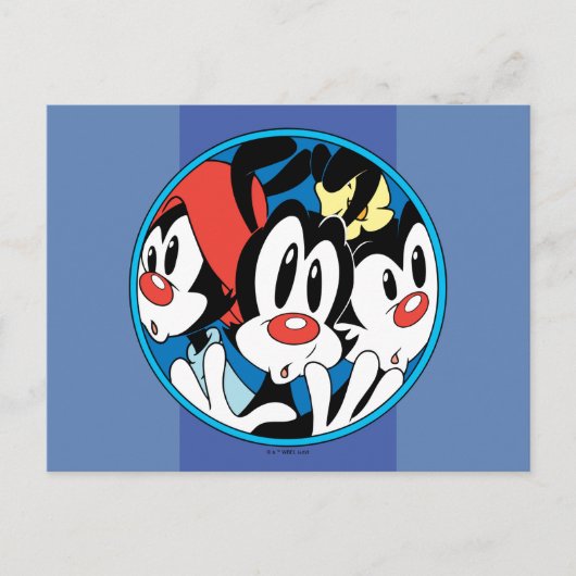 Animaniacs | Cirkel Warner Siblings Grafisch Briefkaart (Voorkant)