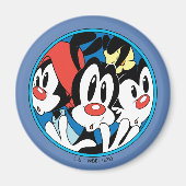 Animaniacs | Cirkel Warner Siblings Grafisch Magneet (Voorkant)