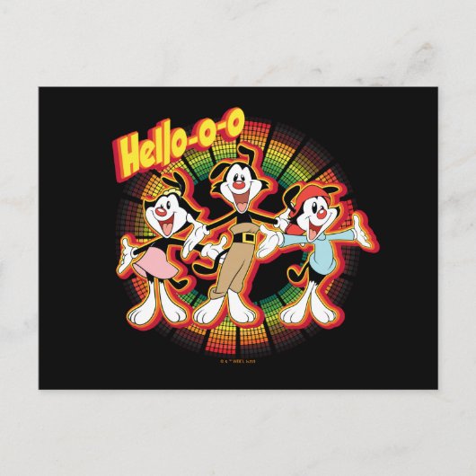 Animaniacs | Hallo-o-o Retro Equalizer Graphic Briefkaart (Voorkant)