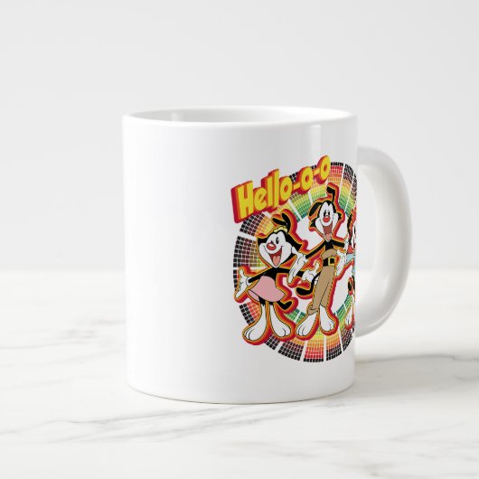 Animaniacs | Hallo-o-o Retro Equalizer Graphic Extra Grote Beker (Voorkant rechts)