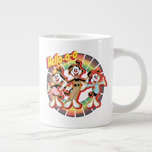 Animaniacs | Hallo-o-o Retro Equalizer Graphic Extra Grote Beker (Rechts)