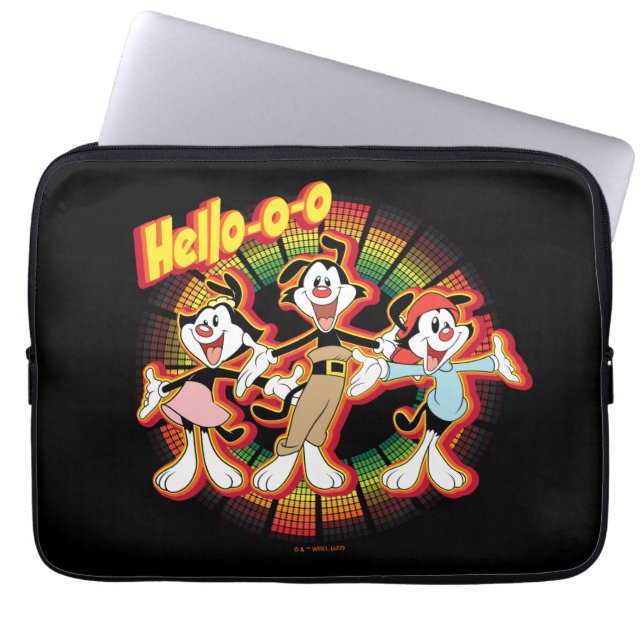 Animaniacs | Hallo-o-o Retro Equalizer Graphic Laptop Sleeve (Voorkant)