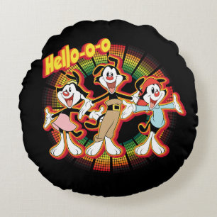Animaniacs   Hallo-o-o Retro Equalizer Graphic Rond Kussen