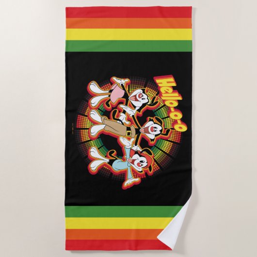 Animaniacs | Hallo-o-o Retro Equalizer Graphic Strandlaken (Voorkant)