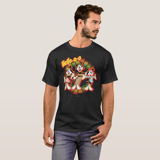 Animaniacs | Hallo-o-o Retro Equalizer Graphic T-shirt (Voorkant volledig)