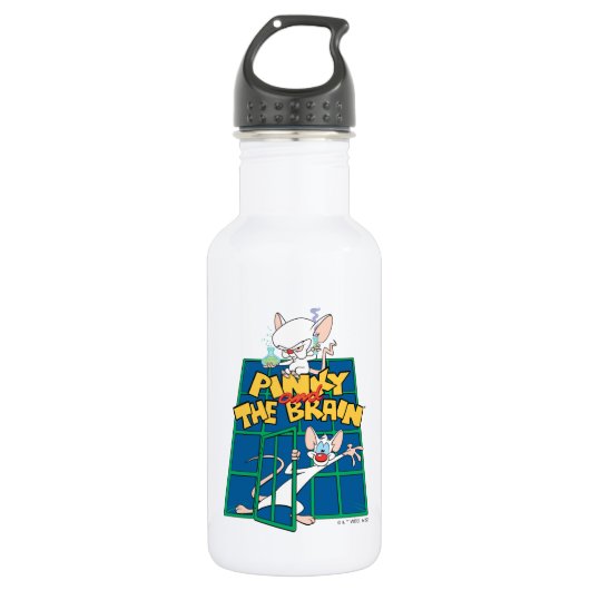 Animaniacs | Pinky en Brain Cage Graphic Waterfles (Voorkant)