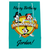 Animaniacs | Warner Brothers & Zuster WB Shield Medium Cadeauzakje (Achterkant)