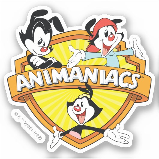 Animaniacs | Warner Brothers & Zuster WB Shield Sticker (Voorkant)