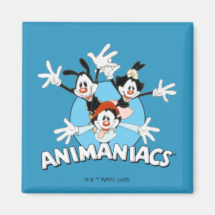 Animaniacs Warner Siblings Arms Wide Graphic Magneet