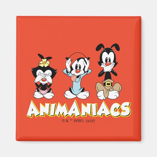 Animaniacs | Warner Siblings "No Evil" grafische k Magneet (Voorkant)