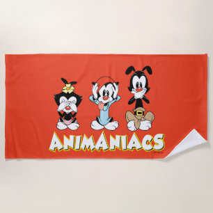 Animaniacs Warner Siblings "No Evil" grafische k Strandlaken