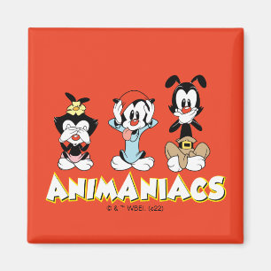 Animaniacs Warner Siblings "No Evil" Graphic Magneet