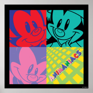 Animaniacs Warner Siblings Pop Art Graphic Poster