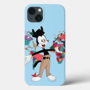 Animaniacs   Wereldkaart Yakko Grafisch iPhone 13 Hoesje