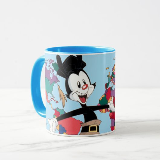 Animaniacs | Wereldkaart Yakko Grafisch Mok (Voorkant links)