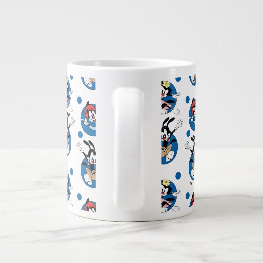 Animaniacs | Yakko, Wakko & Dot Circle Pattern Extra Grote Beker (Achterkant)