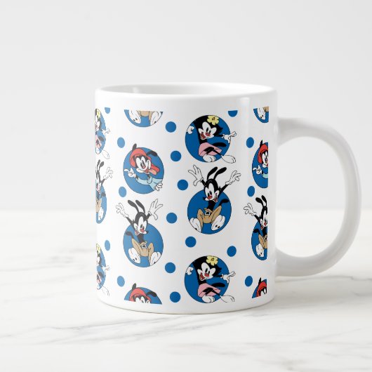 Animaniacs | Yakko, Wakko & Dot Circle Pattern Extra Grote Beker (Rechts)
