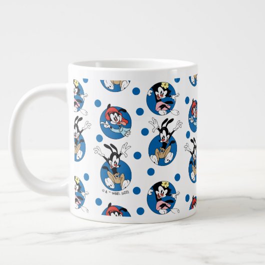 Animaniacs | Yakko, Wakko & Dot Circle Pattern Extra Grote Beker (Links)